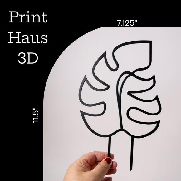 Plant Trellis, Monstera Inspired Plant Support, Indoor Garden Decor, 11.5" tall - Picture 3 of 8